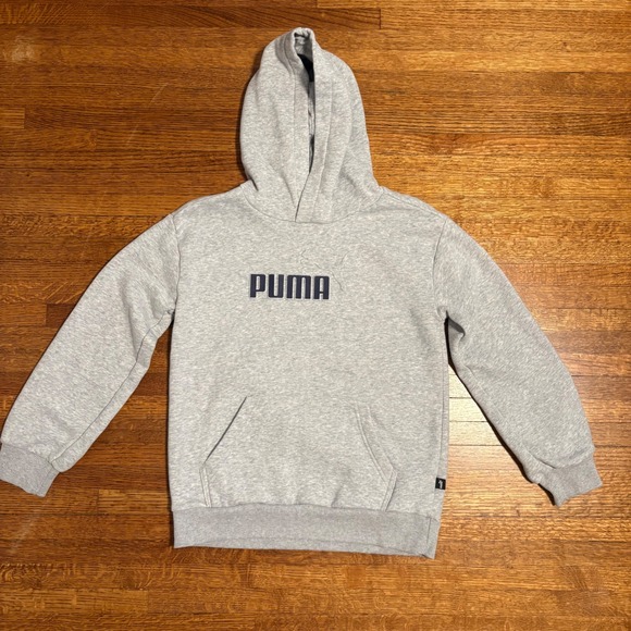 Puma Kids Gray Hoodie Sweatshirt & Jogger Pants Set Size L (14/16) - Picture 6 of 11